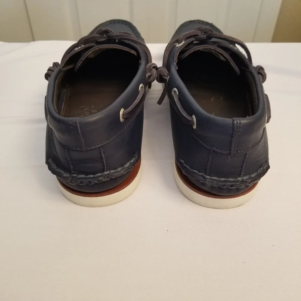 Sperry Gold Cup Authentic Boat Shoes Navy Blue Leather Mens Loafers Sz 7.5